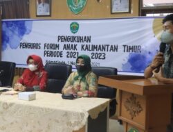 Diketuai Sidney Rachel Junior, Pengurus Forum Anak Kaltim Periode 2021-2023 Dikukuhkan