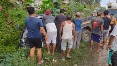 Sopir Kena Serangan Jantung, Pikap Kecelakaan di Jalan Poros Tenggarong