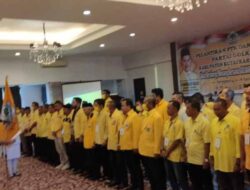 Lantik Pengurus PTK Sekaligus Rapimda, Golkar Kukar Siap Songsong Pileg