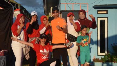 Firnadi Ikhsan Kerja Sama Desa Tanjung Batu Fasilitasi Senam dan Zumba di HUT Ke-77 RI