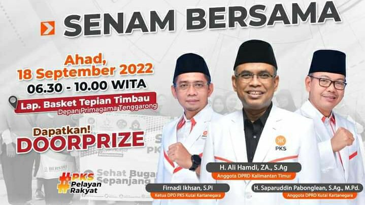 Meriahkan Haornas 2022, DPD PKS Kukar Ajak Masyarakat Senam Bersama