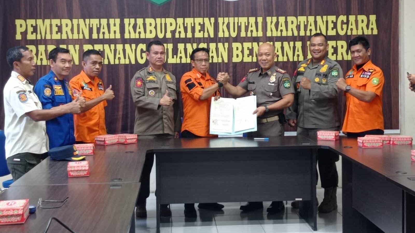 Jalin Kerja Sama, BPBD dan Satpol PP Kukar Solid dalam Penanganan Bencana