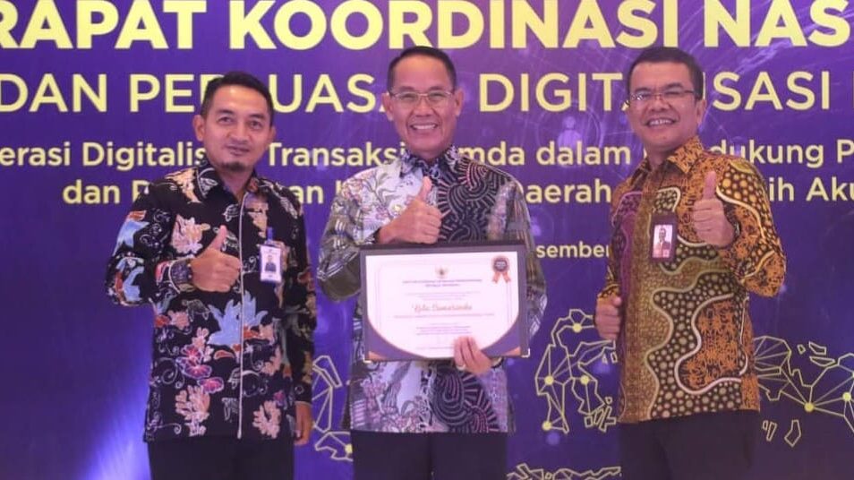 Samarinda Raih TP2DD Terbaik III dalam Akselerasi Digitalisasi Transaksi Daerah