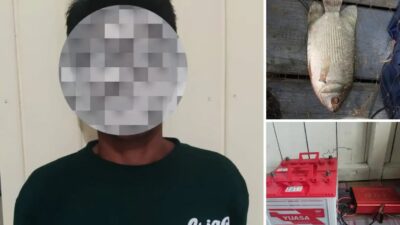 Nekat Tangkap Ikan Pakai Setrum, Pemuda Ini Diamankan Polsek Kenohan