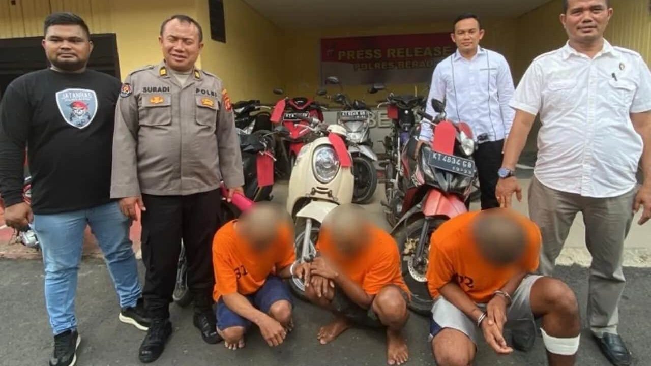 Sempat Berikan Perlawanan, Komplotan Curanmor di Berau Akhirnya Dibekuk