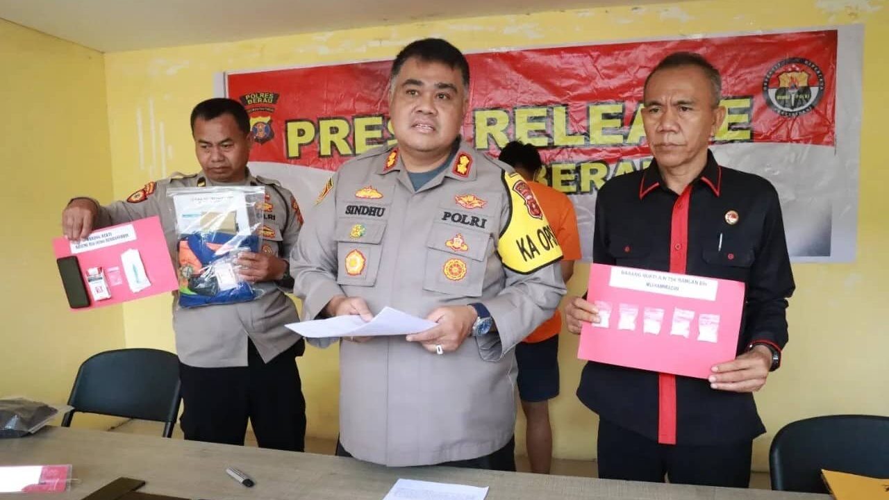 Edarkan Sabu-Sabu ke Teman-temannya, Pekerja Objek Wisata Berau Diringkus Polisi