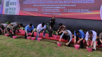 Bupati Letakkan Batu Pertama, Proyek Pembangunan Taman Kota Tenggarong Dimulai