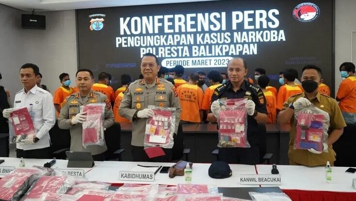 Polresta Balikpapan Ungkap Puluhan Kasus Narkoba Selama Maret 2023