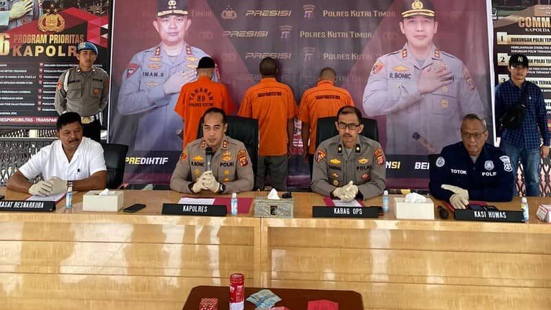 Ciduk Tiga Penjual Narkoba, Polres Kutim Sita 124 Gram Sabu-Sabu