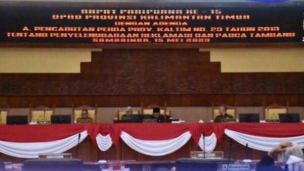 DPRD dan Pemprov Kaltim Setujui Ranperda Pembentukan dan Susunan Perangkat Daerah