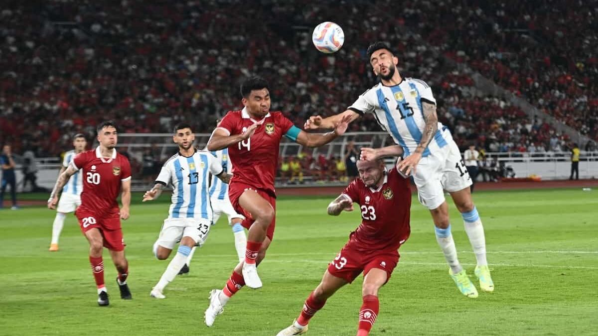 Timnas Indonesia Takluk 0-2 Kontra Juara Dunia Argentina