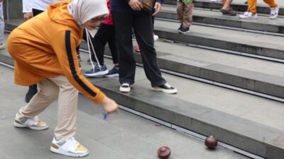 Permainan Gasing Tradisional Diperkenalkan dalam Kaltim Exhibition 2023