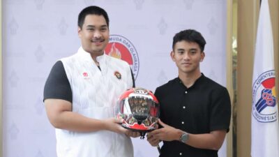 Dongkrak Prestasi Pembalap Mario Aji, Menpora Bakal Kolaborasi Pihak Swasta