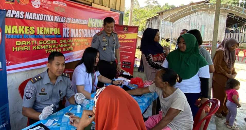Peringati Hari Kemenkumham RI Ke-78, Lapas Narkotika Samarinda Gelar Bakti Sosial