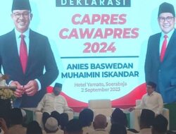 Anies Baswedan-Muhaimin Iskandar Deklarasikan AMIN sebagai Bakal Capres dan Cawapres