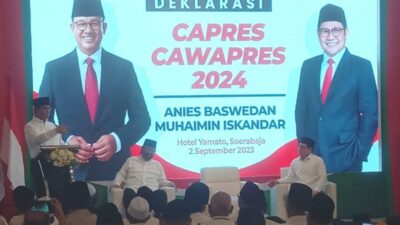 Anies Baswedan-Muhaimin Iskandar Deklarasikan AMIN sebagai Bakal Capres dan Cawapres