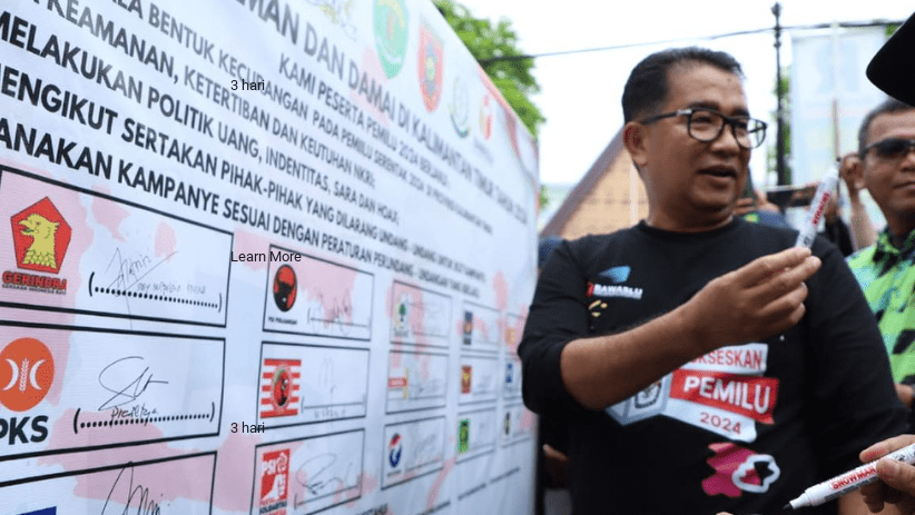 Deklarasi Pemilu Aman dan Damai, Pj Gubernur Kaltim Minta Semua Pihak Ikut Menyukseskan