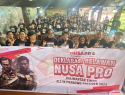 Nusa Pro Kaltim Deklarasikan All In Prabowo – Gibran