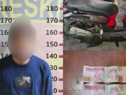 Nekat Curi Motor di Teras Rumah, Warga Sungai Pinang Dalam Dibekuk Polisi
