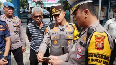 Tekan Angka Laka Lantas, Polresta Samarinda Lakukan Pengecekan Bus Angkutan Umum