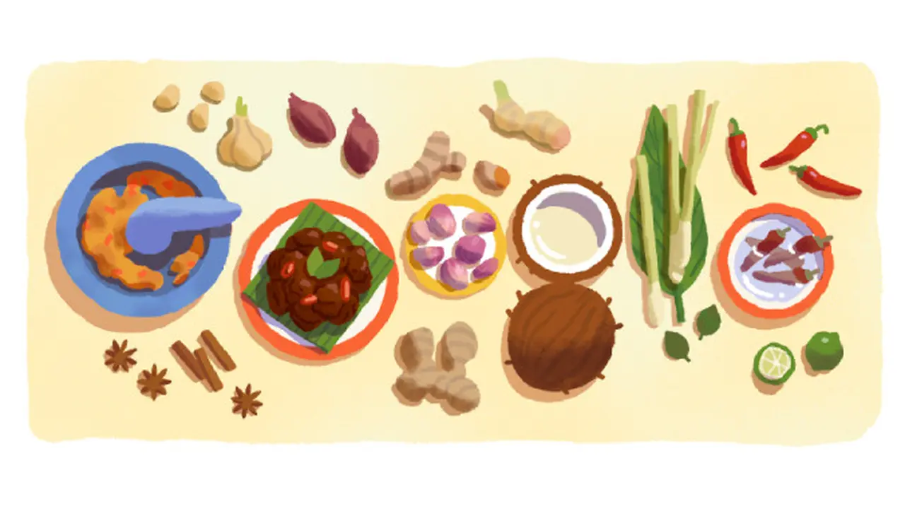 Google Doodle Tampilkan Rendang, Hidangan Lezat Khas Indonesia yang Mendunia