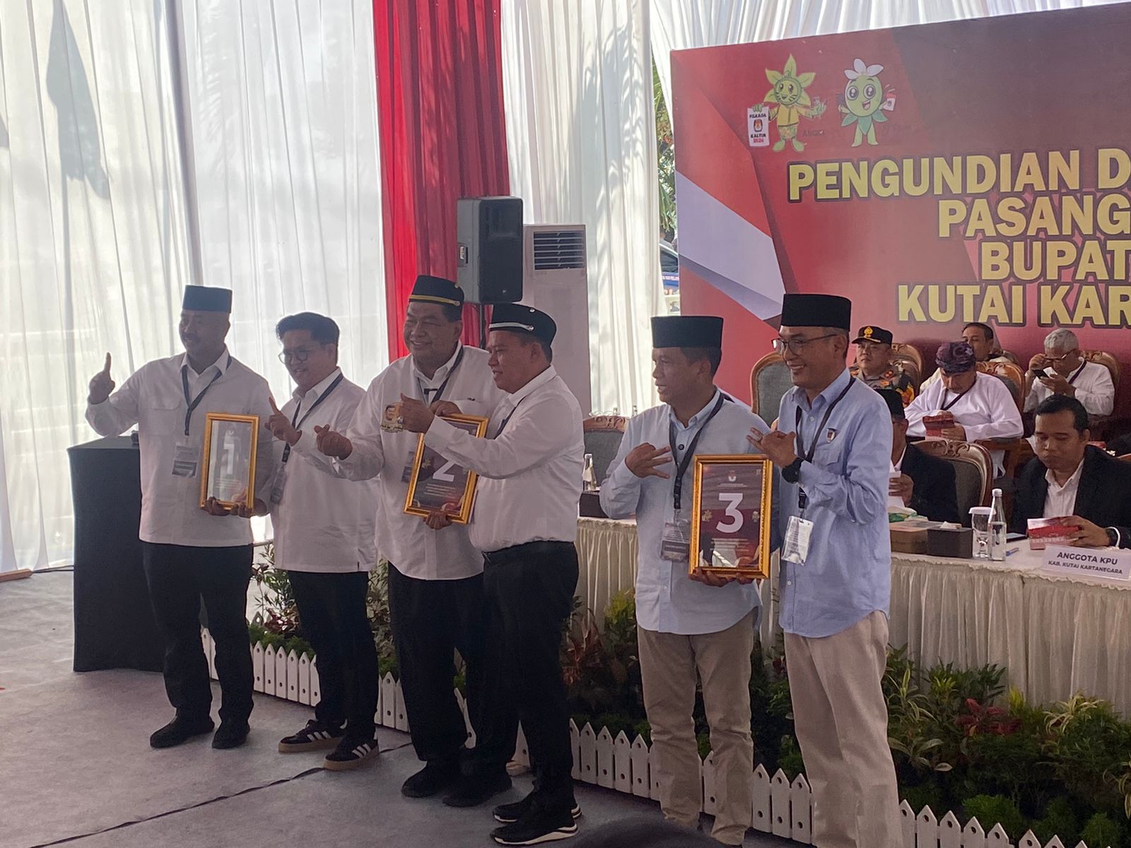 KPU Kukar Tetapkan Nomor Urut Paslon Pilkada 2024