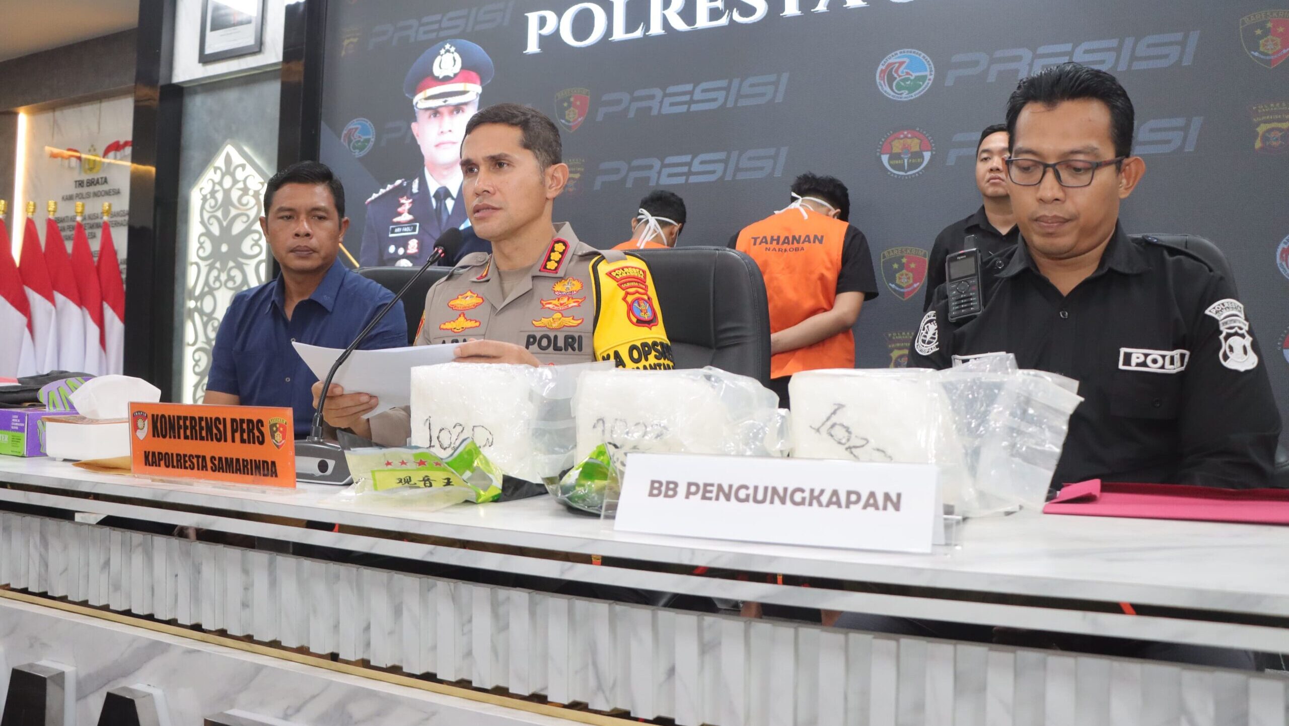 Diduga Jaringan Internasional, Polresta Samarinda Sita 3 Kg Sabu-Sabu dalam Kemasan Teh 