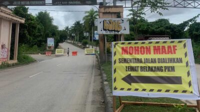 Gorong-Gorong Bikin Lalu Lintas Desa Teluk Dalam Direkayasa, Begini Pengalihannya