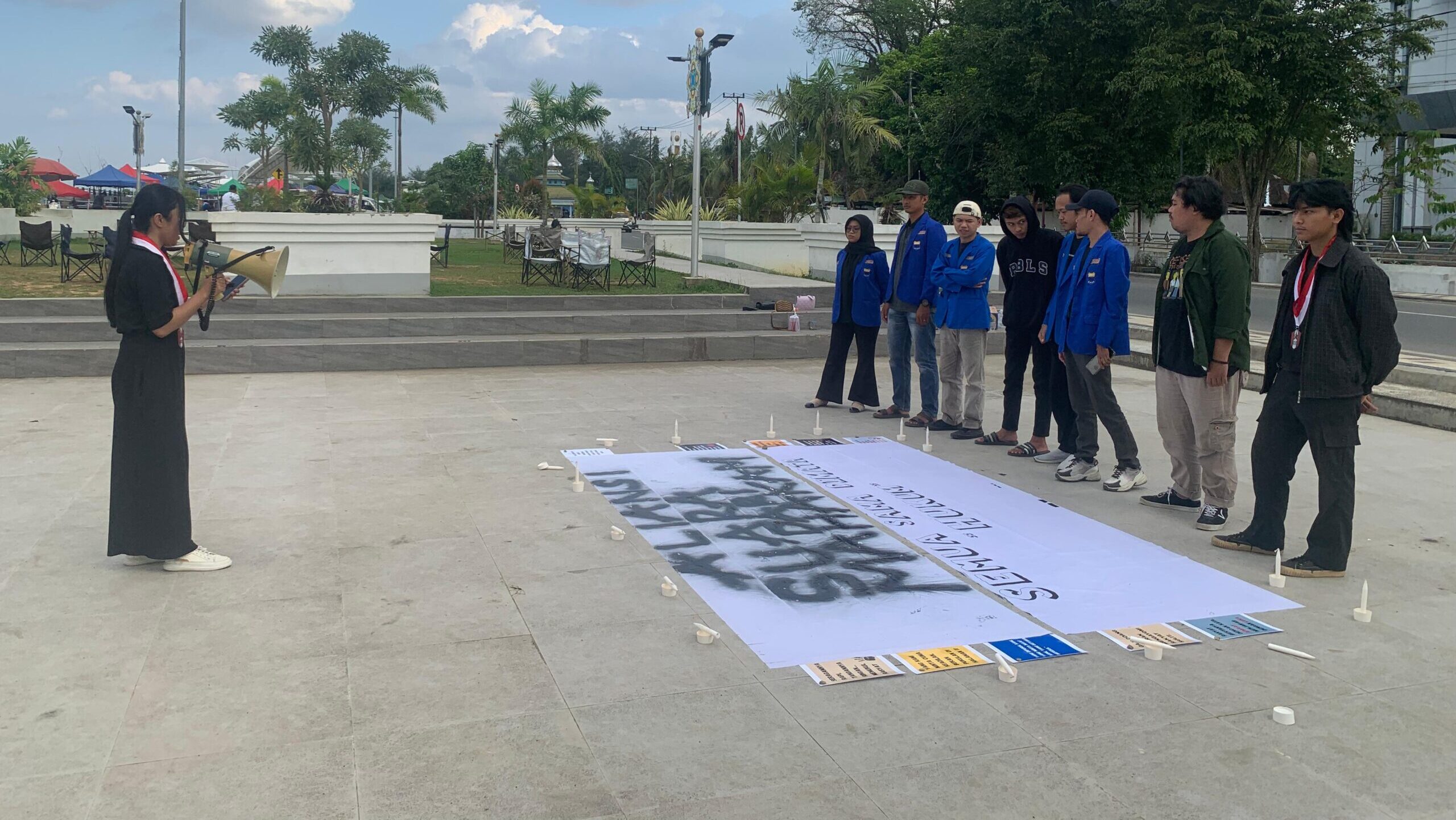 Tolak Represifitas Aparat, Aliansi Suara Dari Mahakam Gelar Aksi Solidaritas di Titik Nol