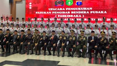 43 Anggota Paskibraka Kukar Resmi Dikukuhkan, Siap Kibarkan Merah Putih