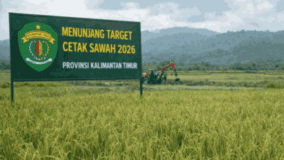 Kejar Target Cetak Sawah, Kaltim Perkuat Ketahanan Pangan Daerah di 2026