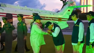 Presiden Prabowo Tiba di IKN, Pastikan Proyek Ibu Kota Baru Berjalan Sesuai Target