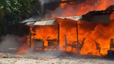Sempat Membesar, Kebakaran Kios Mebel di Tenggarong Seberang Berhasil Dipadamkan