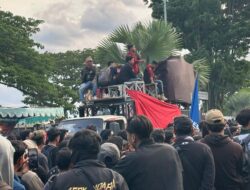 Aksi 21 April di Kaltim, Massa Tak Bertemu Hasanuddin dan Rudy Mas’ud