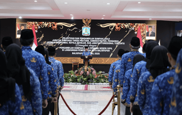 Lantik 75 Pejabat dan Ambil Sumpah 119 ASN, Wali Kota Balikpapan Bilang Begini