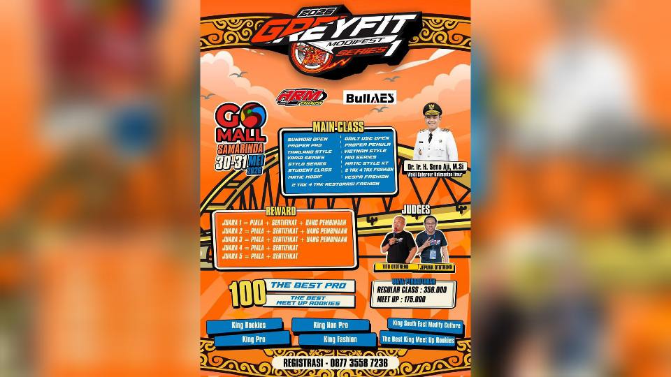 Pencinta Modifikasi Motor Merapat, Greyfit Modifest 2026 Siap Guncang Samarinda