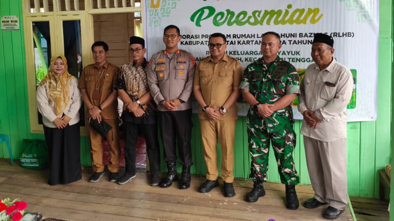 Kolaborasi Pemkab Kukar, Baznas, dan Polres Renovasi Sembilan Rumah Warga