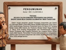 Isi Sejumlah Posisi Strategis, Pemprov Kaltim Buka Seleksi Komisaris Independen dan Direksi BUMD