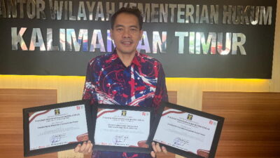 Dukung Program Nasional, Kutim Raih Tiga Penghargaan Mitra Kerja Kementerian Hukum