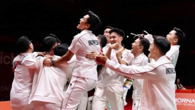 Tim Bulu Tangkis Putra Dulang Emas Perdana Indonesia di Asian Games 2026