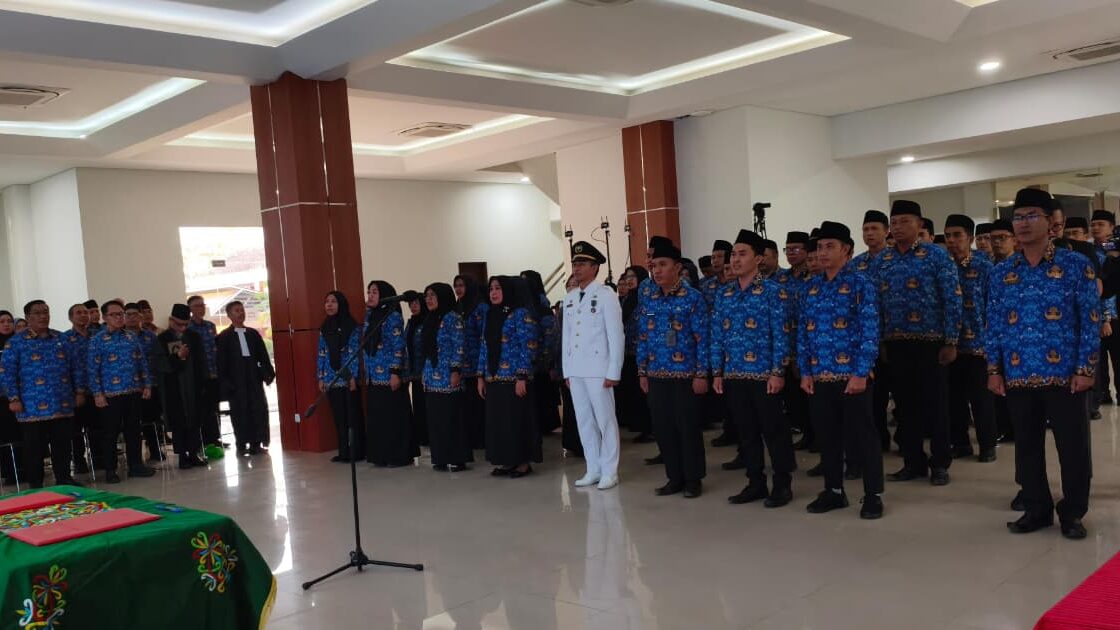 Pemkab Kukar Lantik 58 Pejabat, Fokus Perkuat Penanganan Karhutla dan Krisis Air